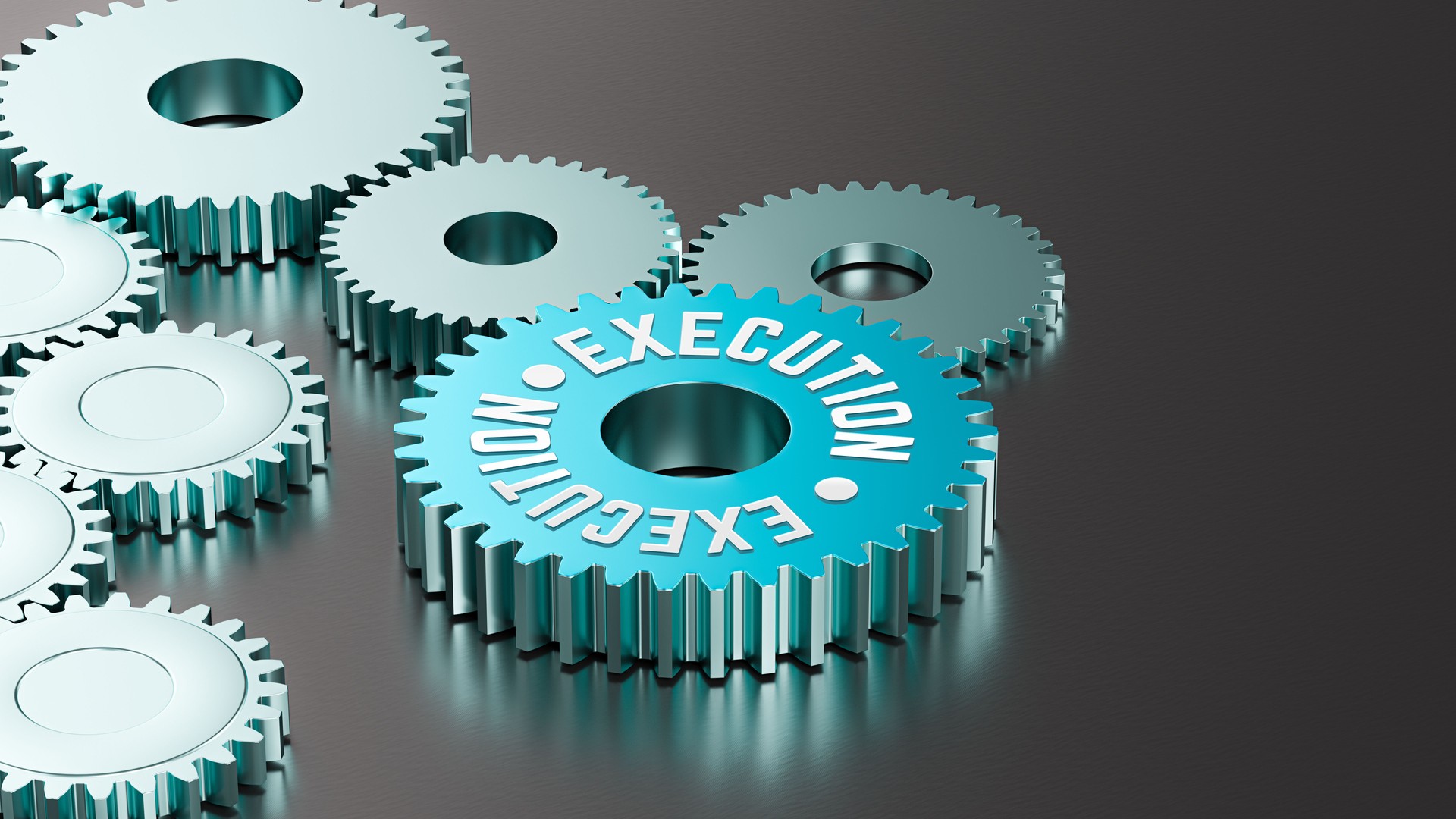 Execution Process Mechanism Gears 3D